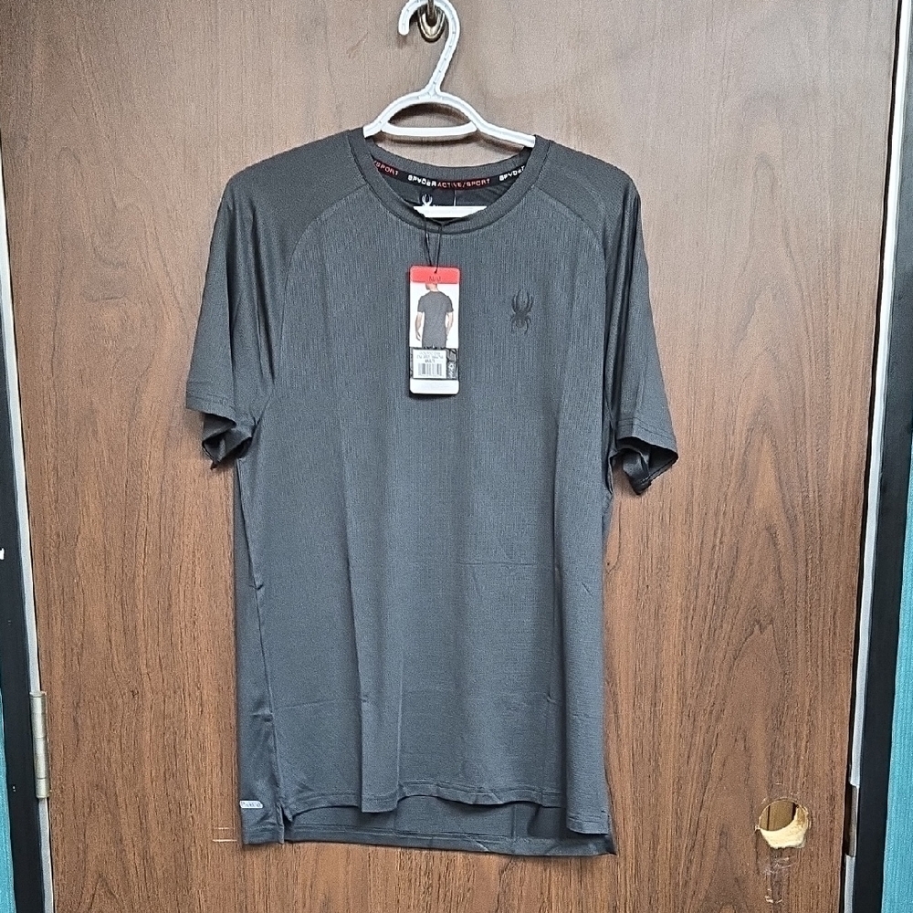 Spyder Size M Dark Grey Active Lightweight T-Shirt